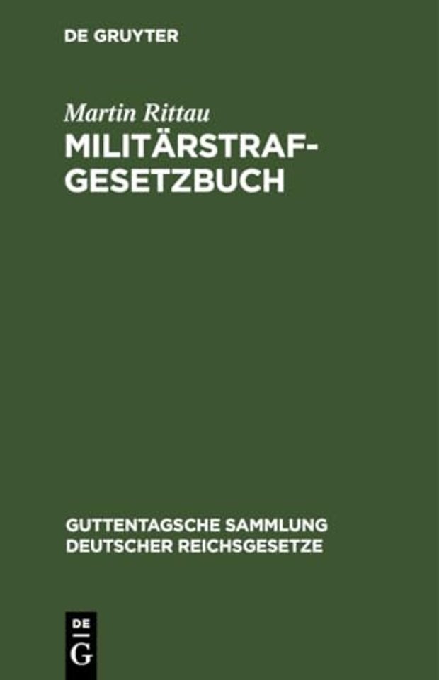 Militärstrafgesetzbuch – in der Fassung der Verordnung vom 10. Oktober 1940; (RGBl. I S. 1347)