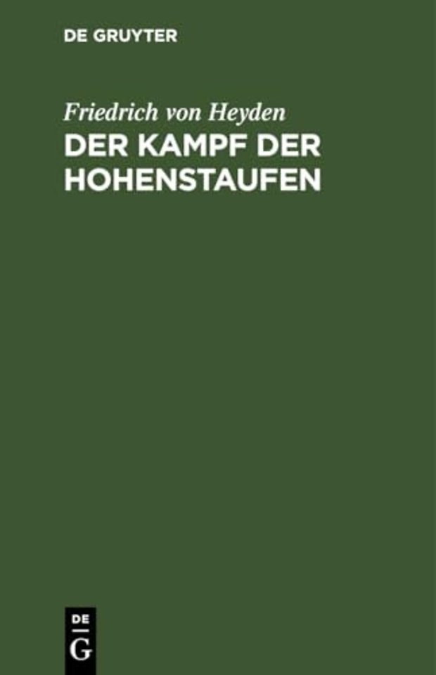 Der Kampf Der Hohenstaufen