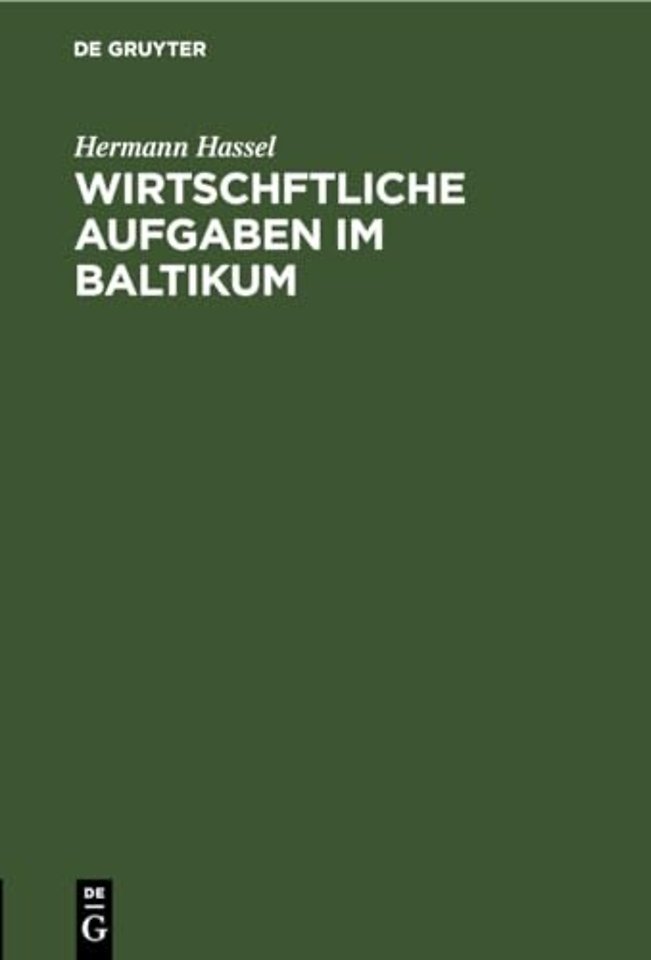 Wirtschftliche Aufgaben Im Baltikum