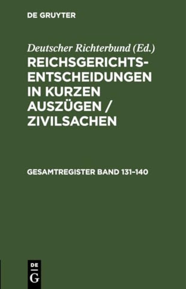 Gesamtregister Band 131-140