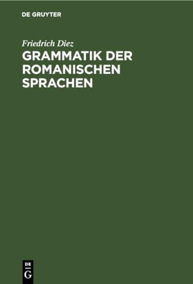 Grammatik Der Romanischen Sprachen