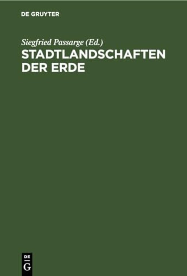 Stadtlandschaften Der Erde