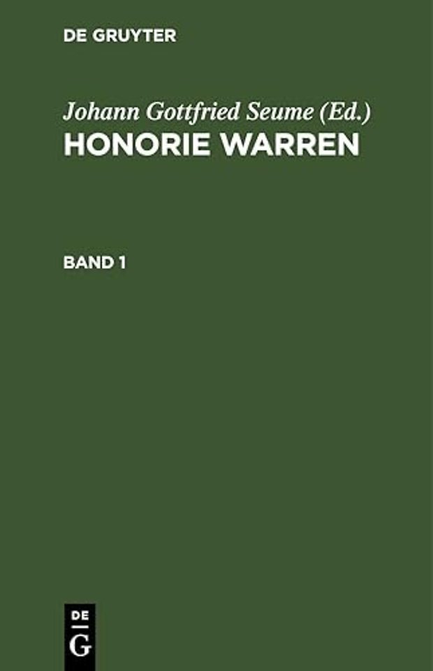 Honorie Warren. Band 1