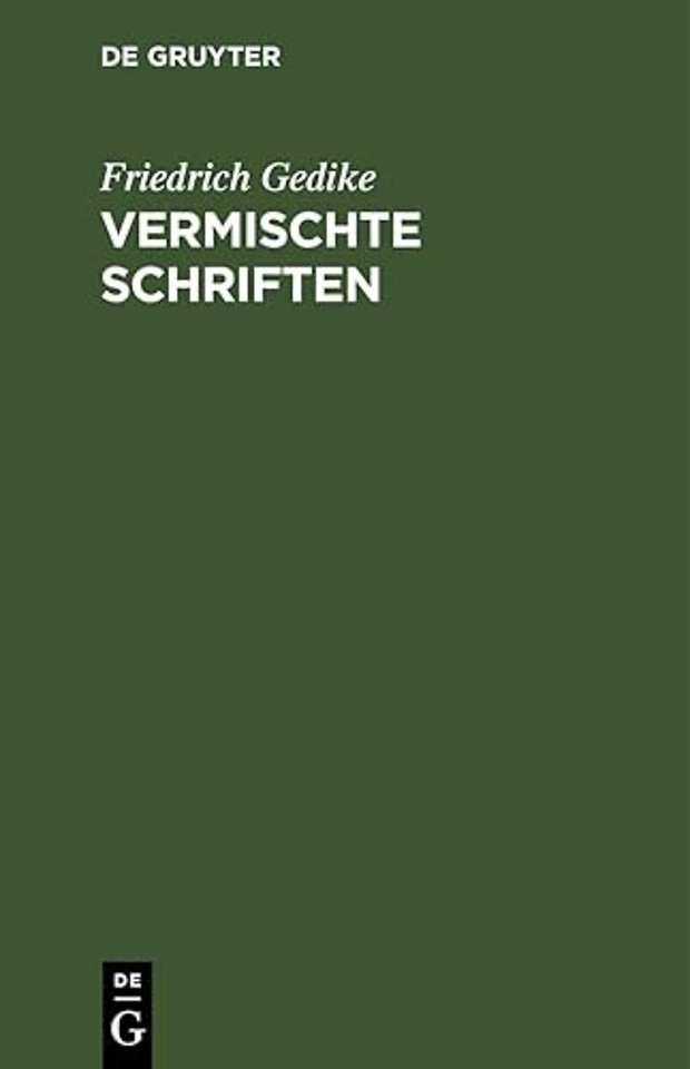 Vermischte Schriften