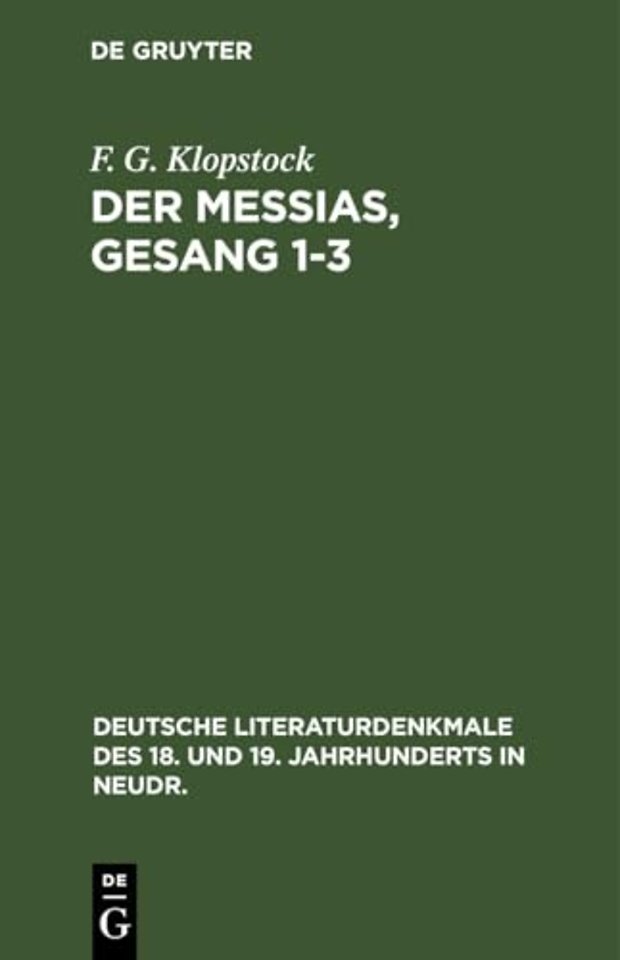 Der Messias, Gesang 1–3