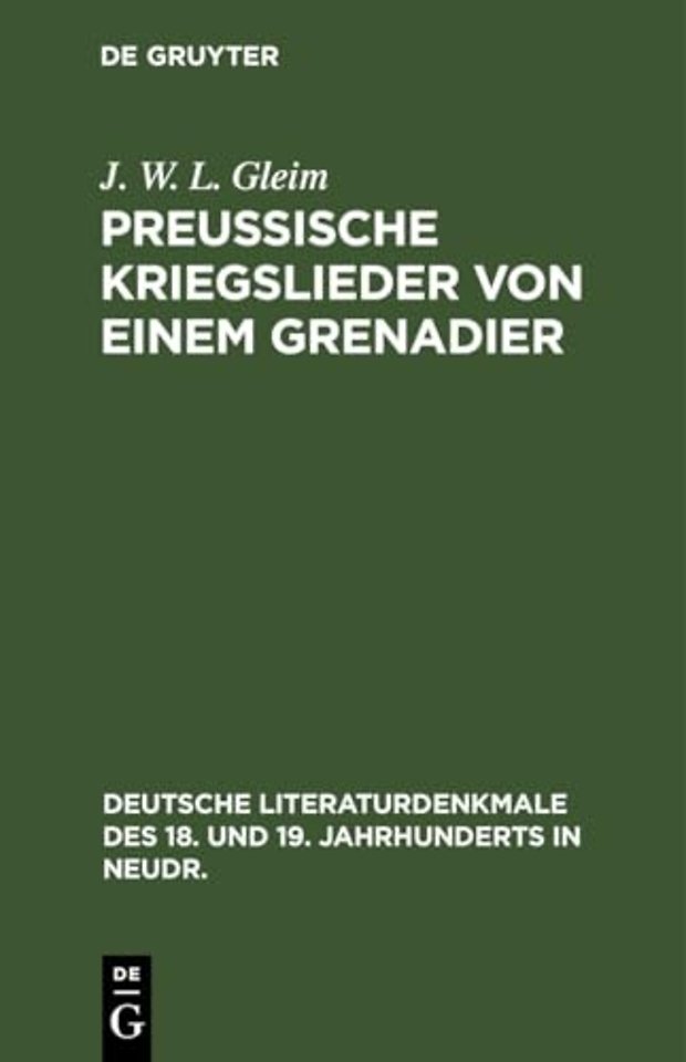 Preussische Kriegslieder von einem Grenadier