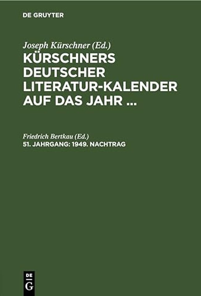 1949. Nachtrag