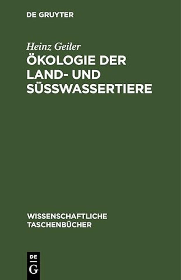 Okologie Der Land- Und Sußwassertiere