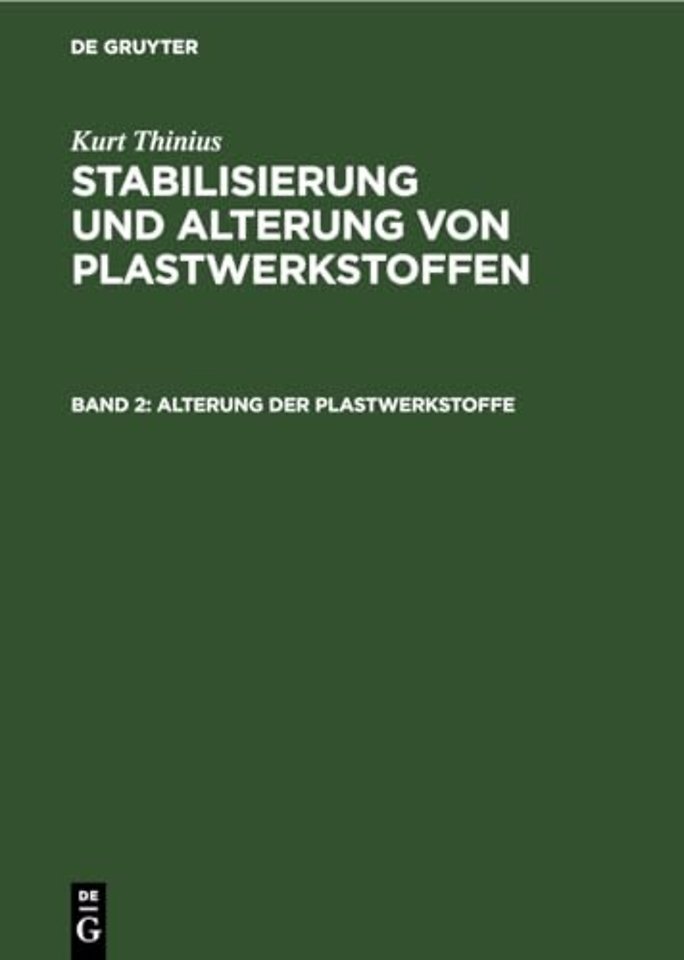Alterung Der Plastwerkstoffe