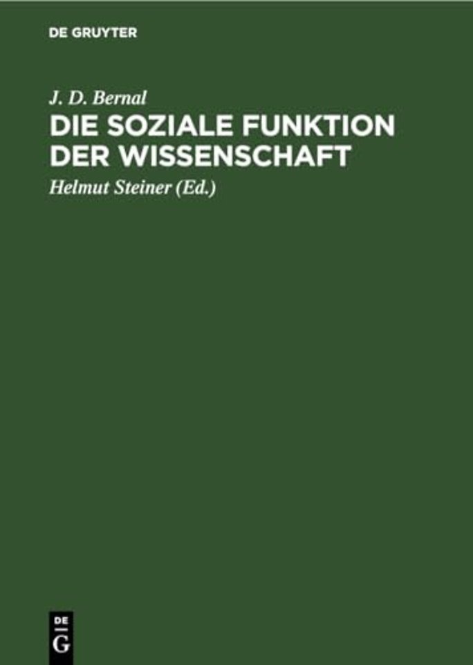 Die Soziale Funktion Der Wissenschaft