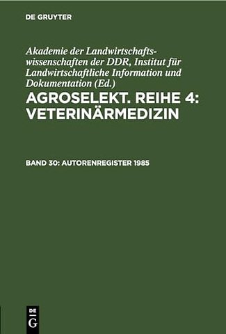 Autorenregister 1985 – (Hefte 1–12)