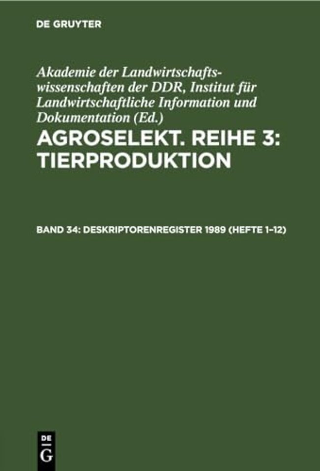 Deskriptorenregister 1989 (Hefte 1-12)