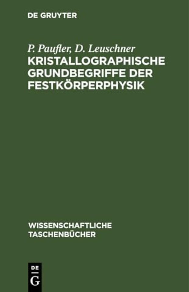 Kristallographische Grundbegriffe Der Festkorperphysik