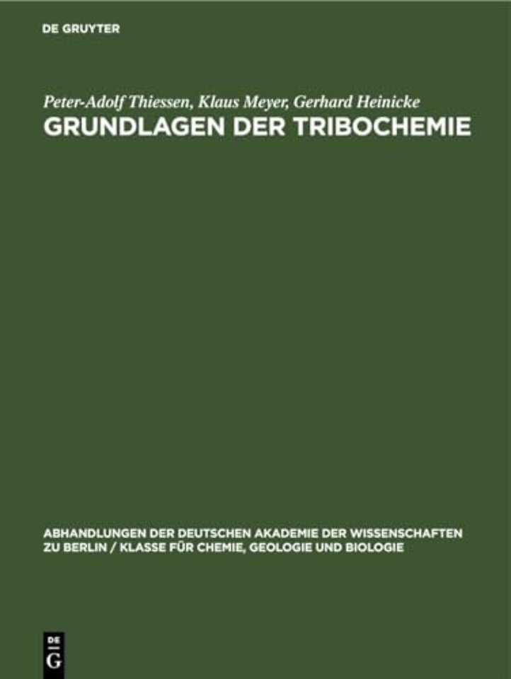 Grundlagen der Tribochemie