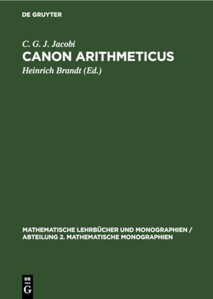 Canon Arithmeticus – [Tabellenwerk]