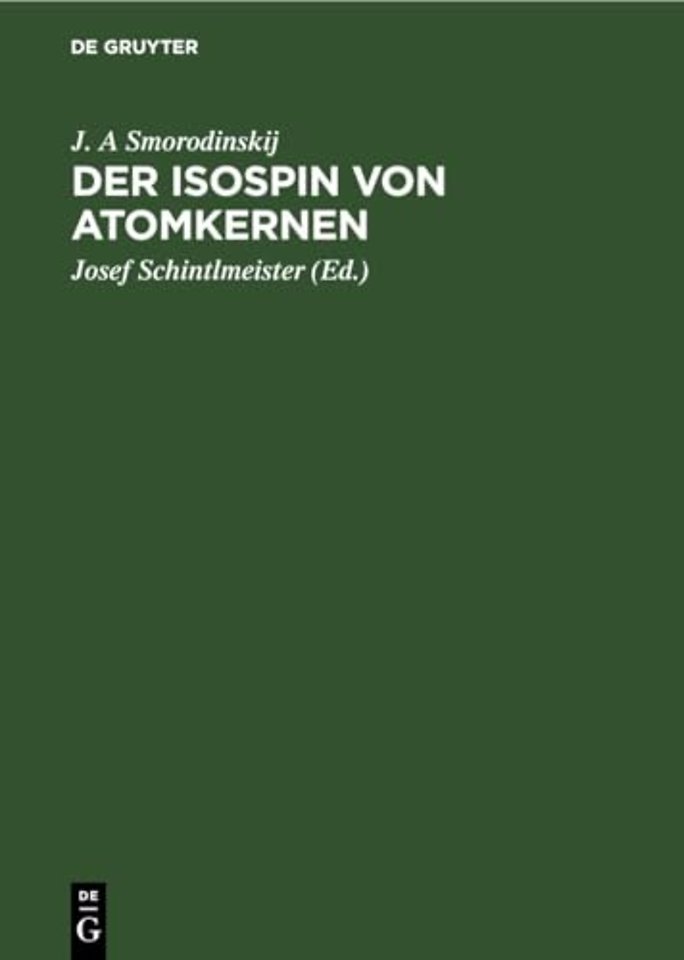 Der Isospin Von Atomkernen