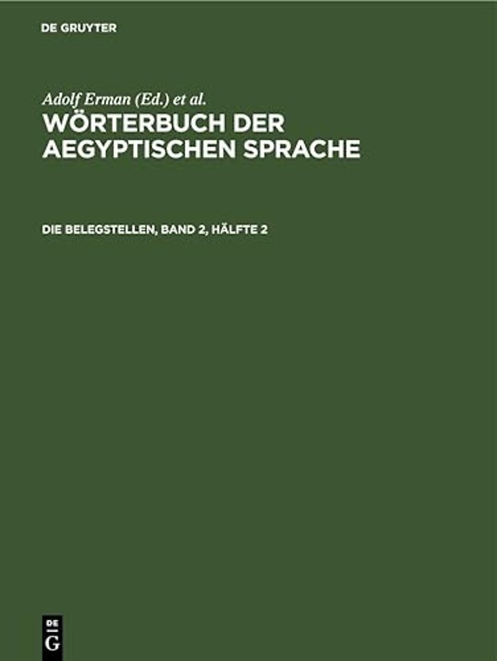 Die Belegstellen, Band 2, Halfte 2