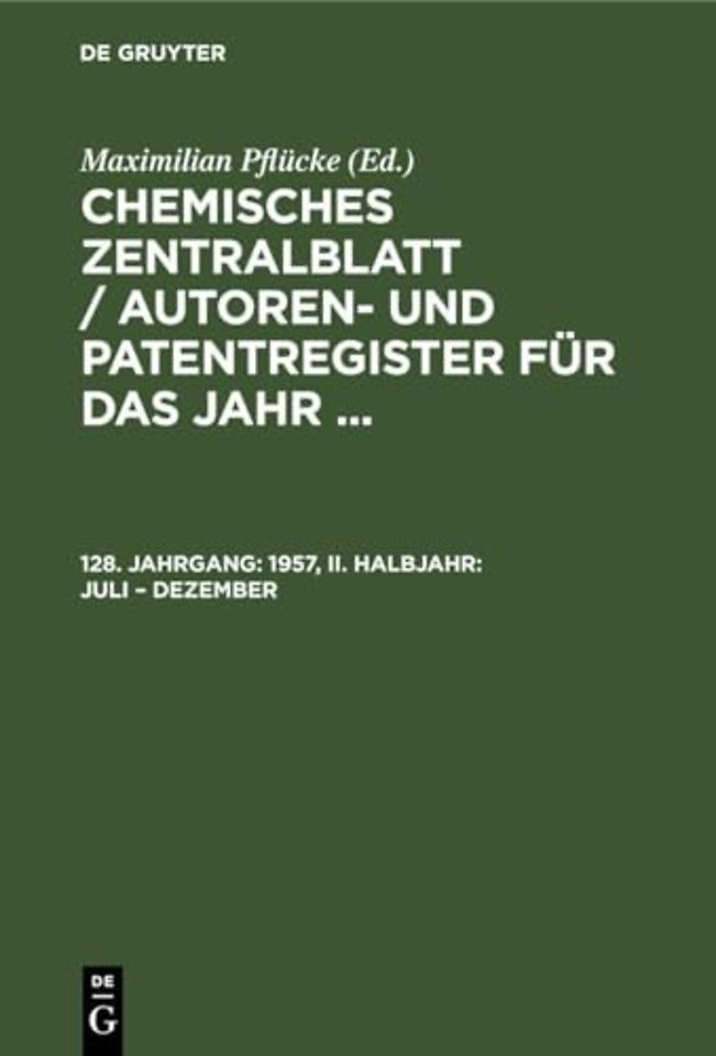 1957, II. Halbjahr: Juli - Dezember