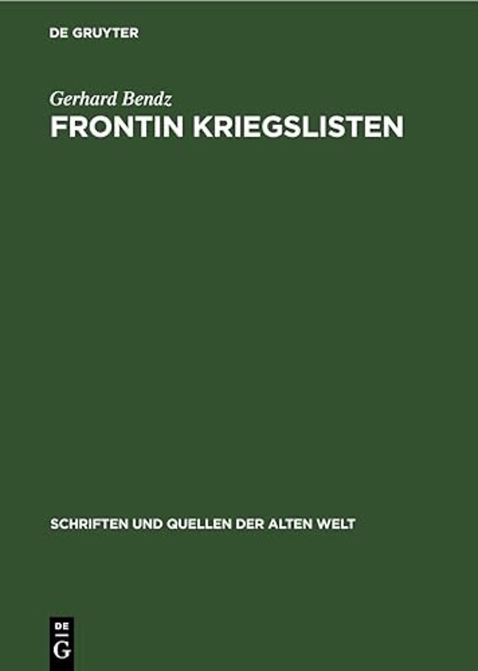 Frontin Kriegslisten – Lateinisch und Deutsch