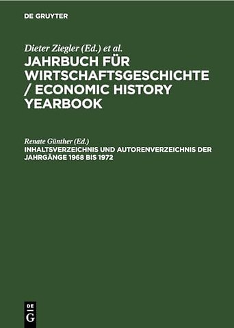 Inhaltsverzeichnis und Autorenverzeichnis der Jahrgänge 1968 bis 1972