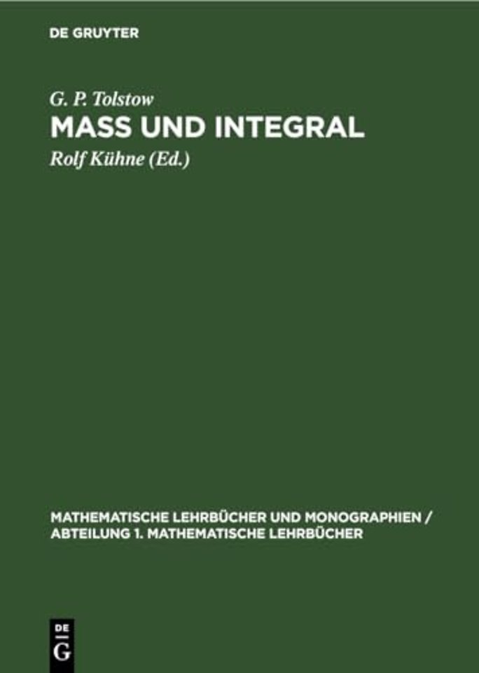 Maß Und Integral