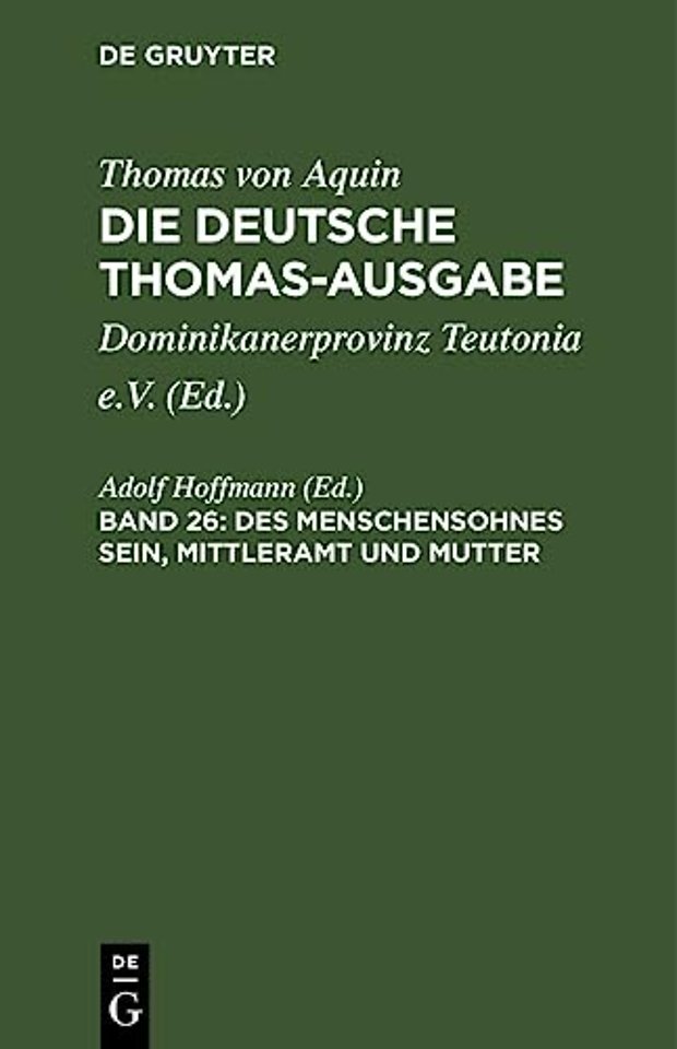 Des Menschensohnes Sein, Mittleramt und Mutter – III: 16–34