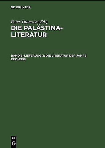 Die Literatur der Jahre 1935–1939