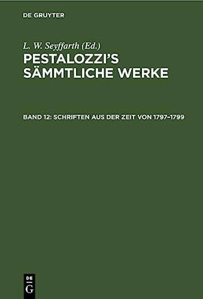 Schriften aus der Zeit von 1797–1799