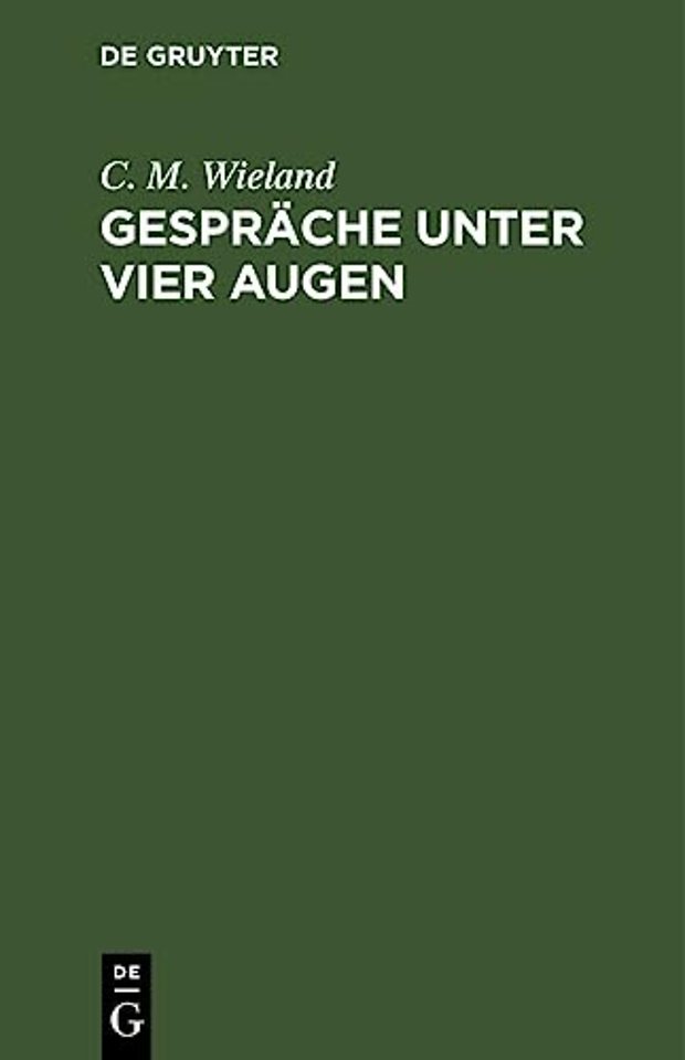 Gesprache Unter Vier Augen