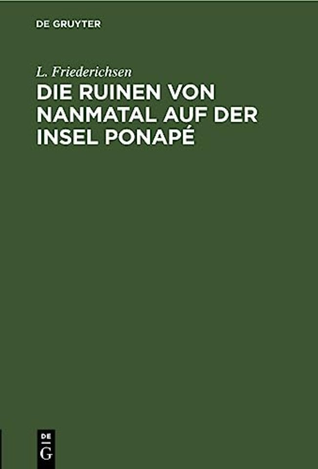 Die Ruinen Von Nanmatal Auf Der Insel Ponape