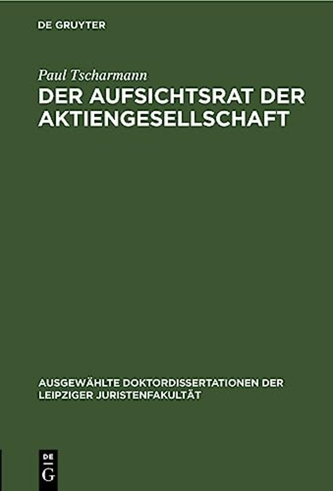 Der Aufsichtsrat Der Aktiengesellschaft