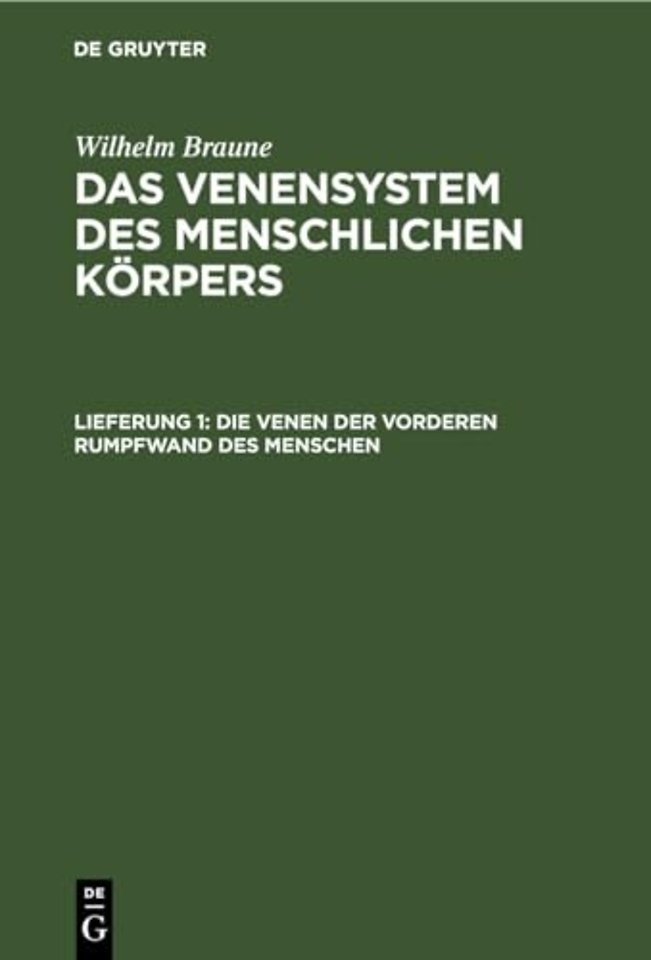 Die Venen Der Vorderen Rumpfwand Des Menschen