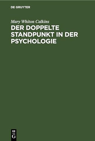 Der doppelte Standpunkt in der Psychologie
