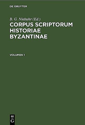 Corpus scriptorum historiae Byzantinae. Theophanis Chronographia. Volumen 1
