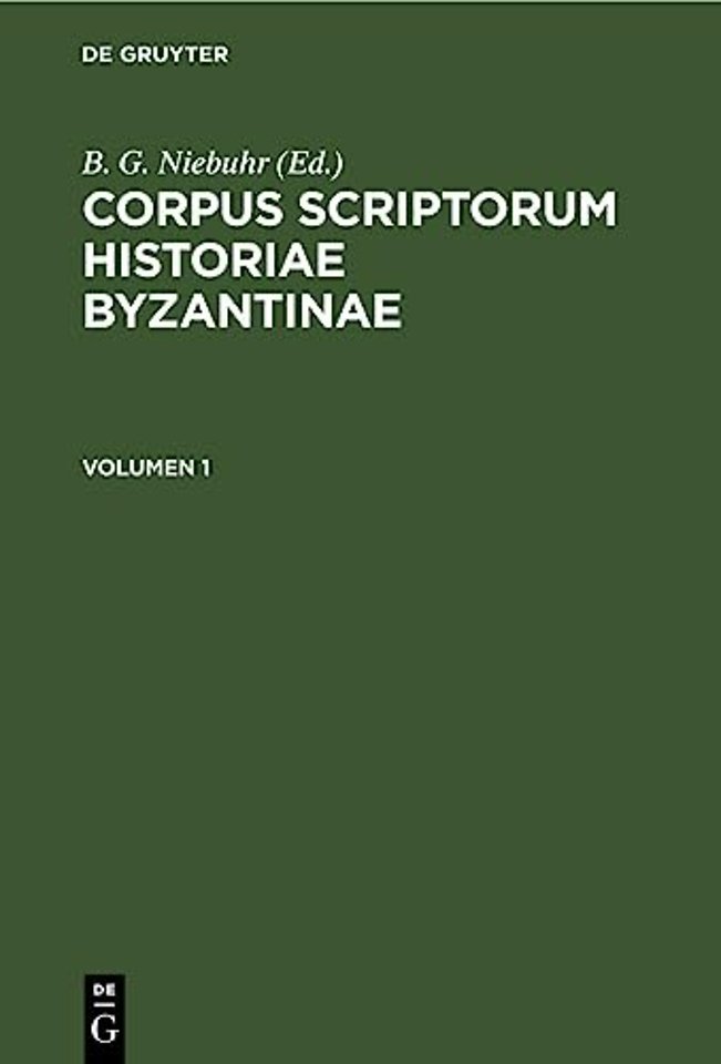 Corpus scriptorum historiae Byzantinae. Theophanis Chronographia. Volumen 1