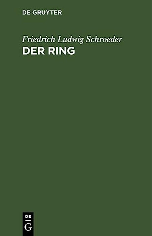 Der Ring – Ein Lustspiel in fünf Aufzügen