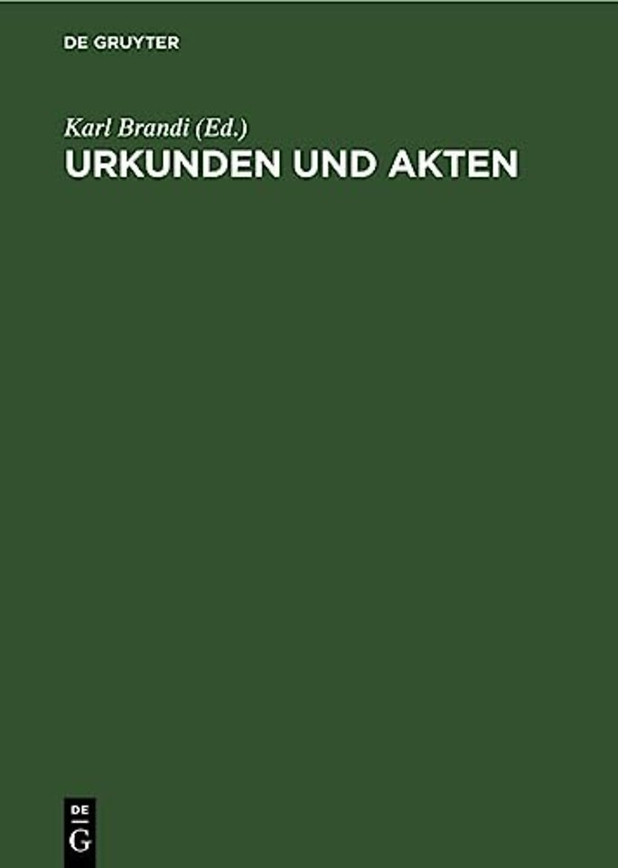 Urkunden Und Akten