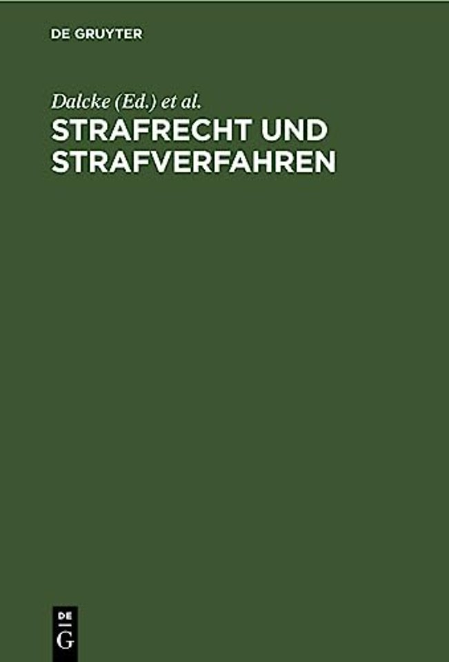 Strafrecht Und Strafverfahren