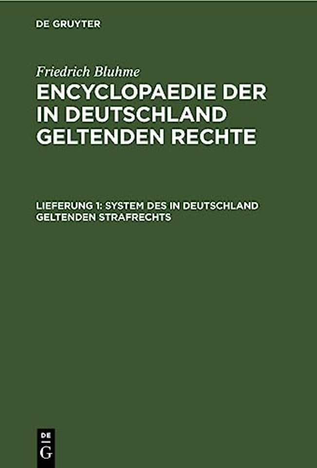 System des in Deutschland geltenden Strafrechts