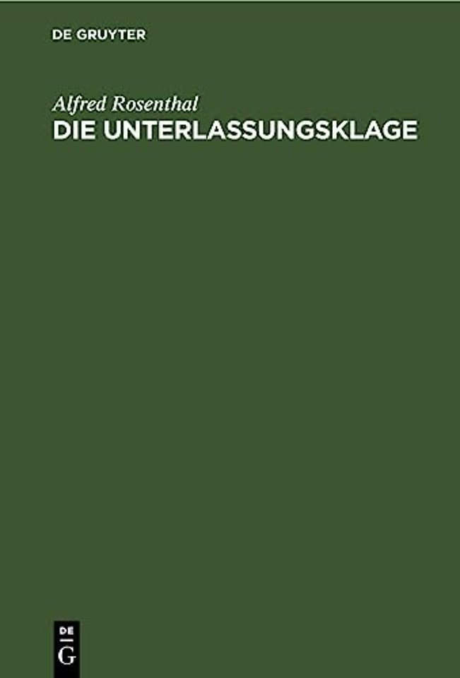 Die Unterlassungsklage