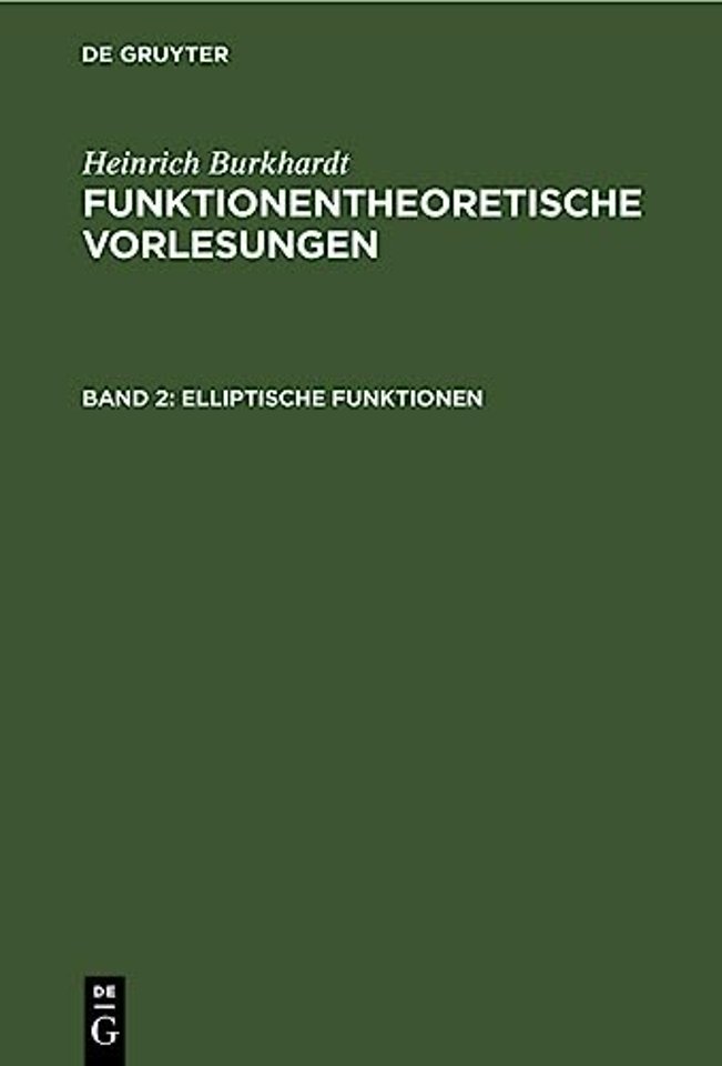 Elliptische Funktionen