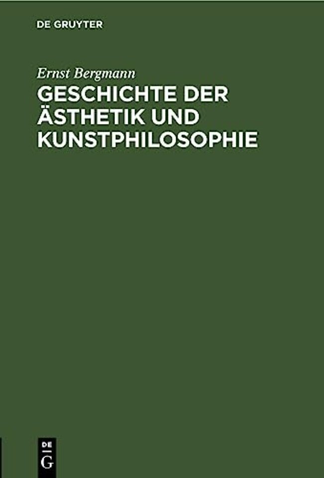 Geschichte Der Asthetik Und Kunstphilosophie