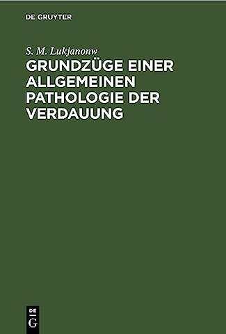 Grundzüge einer allgemeinen Pathologie der Verda – Zehn Vorlesungen