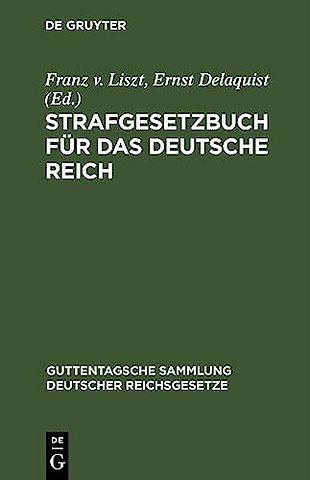 Strafgesetzbuch Fur Das Deutsche Reich