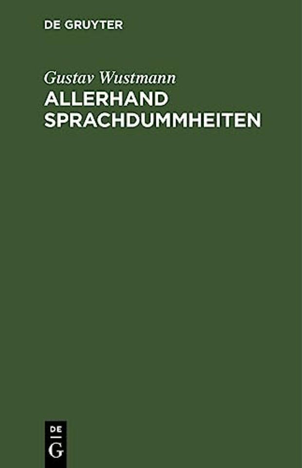 Allerhand Sprachdummheiten