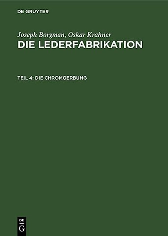 Die Chromgerbung