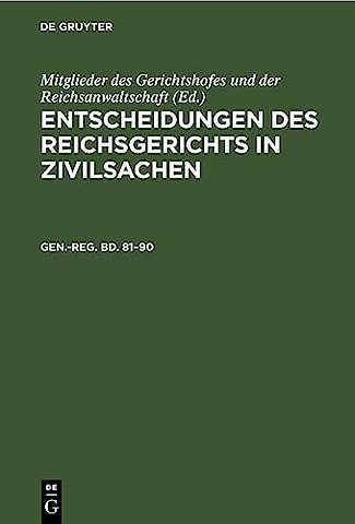 Generalregister zum Band 81–90