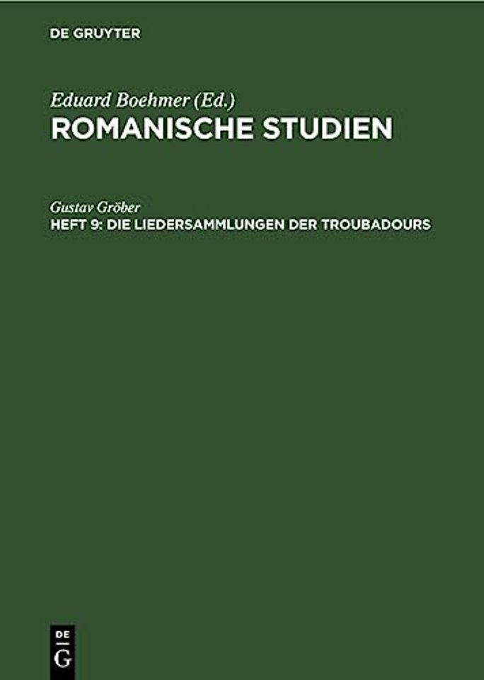 Die Liedersammlungen Der Troubadours