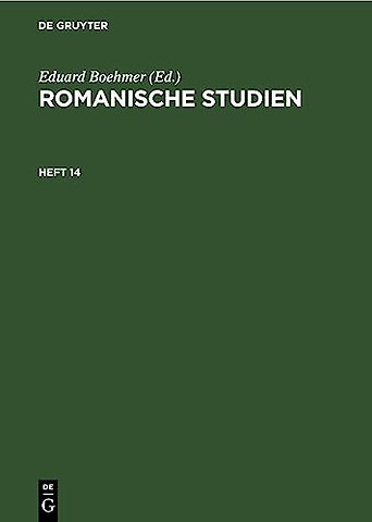 Romanische Studien. Heft 14