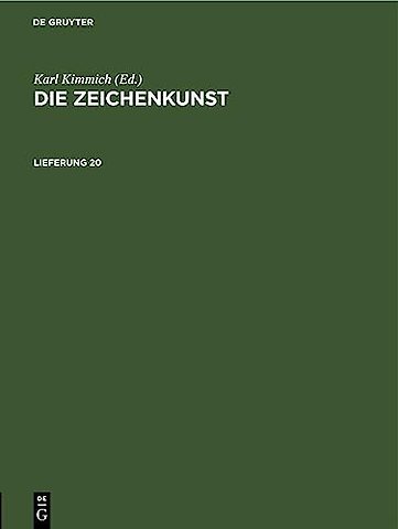 Die Zeichenkunst. Lieferung 20